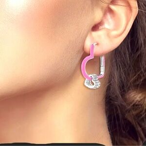 Earrings Sterling Silver 925 Post‎ Pink Barbie Fairy Barbie Doll